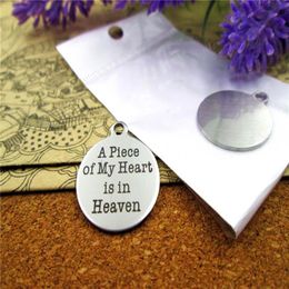 40pcs-- a piece of my heart is in heaven stainless steel charms more style for choosing DIY Charms pendants for necklace255N