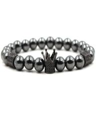 Charm Bracelets Fashion Men039s Natural Stone Bracelet Couple Imperial Crown Beads Lucky Braceletbangle Jewellery For Men Gift4488939