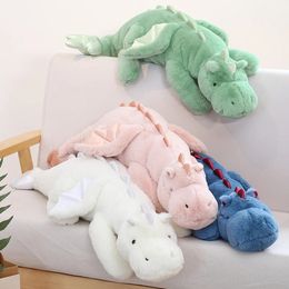 Dragon Plush Soft Toy Stuffed Animal Big Size Flying Dinosaur Throw Pillow Home Decor Doll Kids Toys Birthday Christmas Gift 231225