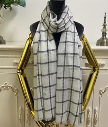 women039s scarf good quality cashmere material white Colour letters plaid pattern long scarves pashimna shaw size 200cm 88cm7981538