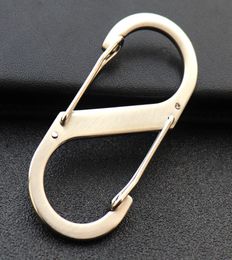 Car styling Portable Stainless Larger S Buckle 8 Type Key Keychain Clasps Clips Car Keychain Auto Interior Decoration2330865