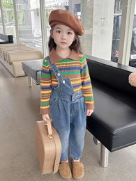 Clothing Sets Children's Baby Girl Spring And Autumn Suits Little Fashionable Stylish Sweater 1 Trendy Net Red 2 Clothes