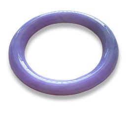 Myanmar Natural 5664mm Purple Lavender Jade Jadeite Round Bar Bracelet Bangle9247557