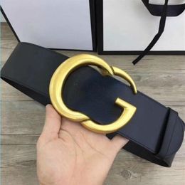 Designe Belts 2023 style lady Fashion Belt Women wide 7 0cm big Leather Gold Buckle for girl designer Genuine with box234Y