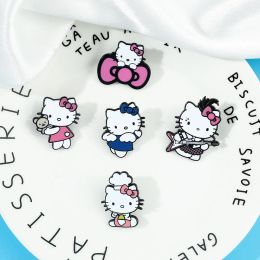 girls cats brooch Cute Anime Movies Games Hard Enamel Pins Collect Cartoon Brooch Backpack Hat Bag Collar Lapel Badges BJ