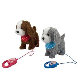 Simulation Electronic Plush Dog Toys Walking Barking Singing Musical Plush Interactive Toys Cute Puppy Doll for Boys Girls Gift 231225