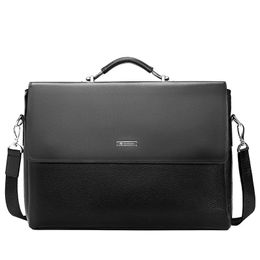 Briefcases Brand Design Business Men Briefcase Leather Laptop Handbag Casual Man Bag for Lawyer Shoulder Bag Male Office Tote Messenger Bag