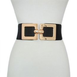 Belts Women's Belt Fashion Waist Alloy Square Buckle Desinger Gold Elastic Seal For Women Wedding Party Waistband Bg-16812394