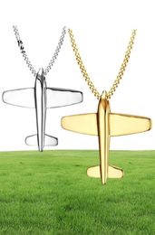 Pendant Necklaces EyeYoYo Simple Men039s Stainless Steel Aircraft Aeroplane Necklace Men Or Women Chain Jewellery Gifts 2021 Fashi8798092