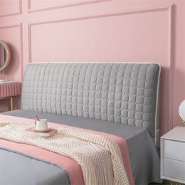 Solid Elastic Bed Headboard Cover Soft Bedroom Bedhead Dust Proof Cover Non-Slip Modern el Removable Bedside Cover Grey Pink 231222