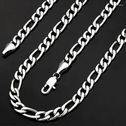 Chains 925 Sterling Silver 40-75cm Figaro Chain Necklace Men Women Fashion Simple Wedding Christmas Gift Jewellery Accessories