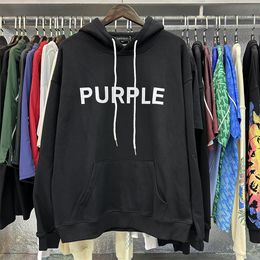 Designer Purple Hoodies Men Designer Winter Sweatshirts Hoodie Long Sleeves Loose Cotton Coat Mens Woman Hip Hop Streetwear Clothes 875