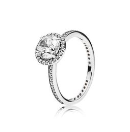 luxury designer Real 925 Sterling Silver CZ Diamond RING with Original box set Fit style Wedding Ring Engagement Jewellery for Women Girls RRU166140310