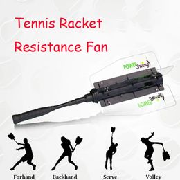 Professional Tennis Trainer Padle Racket Resistance Fan Sports Training Machine Increase Swing Speed Accessories 231225