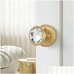 Door Locks Crystal Door Knob Interior Bathroom Bedroom Bath Room Round Knobs Privacy Lock 231 Drop Delivery Home Garden Building Suppl Dhwjz