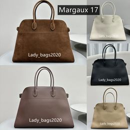 The Row Bag Margaux 17 Bags Large Capacity Totes Margaux 15 Handbag Park Tote Suede Leather Luxury Women Designer Camdem Flat Shoulder Strap Closure Terrasse Purse