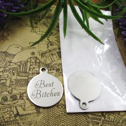 40pcs-- Bitches- stainless steel charms more style for choosing DIY pendants for necklace3080