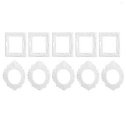 Frames 10 Pcs DIY Po Frame Adornment Mini Silicone Molds Decorative Picture Resin Props Handmade Rustic Retro Jewelry