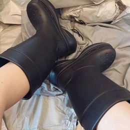 women boots Rubber Boot Outdoor Rain Boot Long Sleeve ankle boots balencaga DO4WL