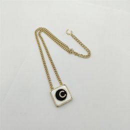 2023 Luxury quality Charm stud earring with black and white Colour design pendant necklace have box stamp PS7587A327W