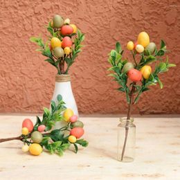 Decorative Flowers Easter Egg Tree Decorations Simulation Leaf Creative Branch String Home Ornament