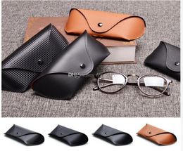 Fashion whole Men Women Portable Glasses Case Magnetic PU Leather Foldable Glasses Box For Eyeglass oversize Sunglasses7332961