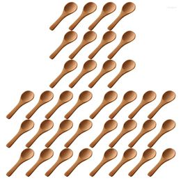 Dinnerware Sets XD-150 Pieces Small Wooden Spoons Mini Nature Wood Honey Teaspoon Cooking Condiments (Light Brown)