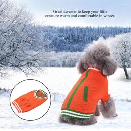 Dog Apparel Warm Knitted Sweater Winter Clothing Round Neck Pet Cat Puppy Clothes Costume For Small Dogs Outfit