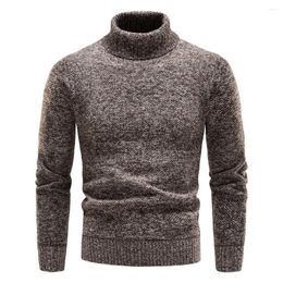 Men's Sweaters 2024 Casual Slim Fit Warm Men Fashion Basic Turtleneck Pullovers Male Fleece Thicken Bottoming Knitted