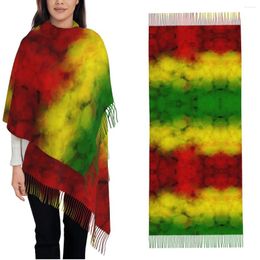 Scarves Rasta Watercolour Smoke Shawl Wrap Womens Winter Warm Large Soft Scarf Pashminas Tassel