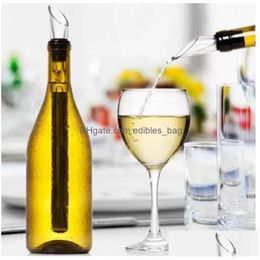 Ice Buckets And Coolers 3In1 Stainless Steel Wine Chiller Red Wines Bottle Rapid Cooler Stick Beverage Frozen Chilling Rod With Aera Dhojz