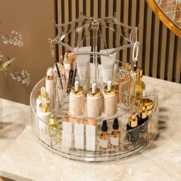 Storage Boxes Jewelry Box Cosmetic Organizer Capacity Rotating Makeup For Vanity Dresser Multi Compartment Bathroom