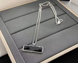 Mens designer necklaces luxury design pendants silver black white high end Personalized Street trend Punk hip hop jewelry womens f4259070