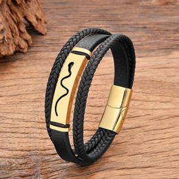 Charm Bracelets Sell Stainless Steel Mens Bracelet For Women Luxury Leather Rope Chain Man Jewellery Punk Women's Accessories Bijouterie