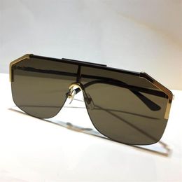 0291 popular Sunglasses For Men women fashion mask unisex Half Frame Coating Mirror Lens Carbon Fibre Legs Summer Style 0291S314Q