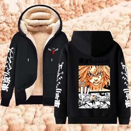 Winter Tokyo Revengers Jackets with Manjiro Sano MIKEY Lambwool Jacket Thick Anime Hoodies for Men Women Streetwear Coat