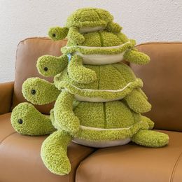 25cm Cute Lucky Turtle Plush Toy Kawaii Soft Stuffed Marine Animal Plushies Doll Lucky Turtle Throw Pillow Home Decor Kids Gifts 231225