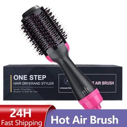 Straighteners 2022 3 In 1 Hair Blower Brush Escova Secadora One Step Hair Curler Hot Air Brush Hair Straightener Comb Curling Styling Tools