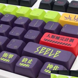 Keyboards Keyboards 135 Keys/Set Xda Profile Eva13 Japanese Key Caps Diy Custom Pbt Purple Keycap For Mx Switches Mechanical Gaming Drop De
