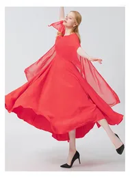 Casual Dresses Real Mulberry Silk Dream Red O-Neck Party Prom Elegant Light Cloak Sleeves Bohemian Summer Women's Dress AE996