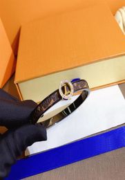 Cuff 2022brand luxury jewelry female designer leather bracelet highend elegant fashion gift with logo Gun black bracelet4329448