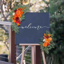 Decorative Flowers 2x Artificial Floral Swag Wedding Hanging Welcome