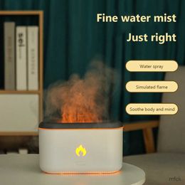 Humidifiers Flame Air Humidifier Essential Oil Aroma Diffuser for Home Bedroom Aromatherapy