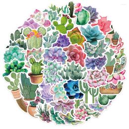 Gift Wrap Succulent Plants Stickers For Notebooks Computer Stationery Sticker Aesthetic Scrapbooking Material Craft Supplies 50Pcs