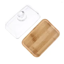 Dinnerware Sets Dessert Pastry Plate Supply Butter Dish With Lid Convenient Cake Tray Glass Trays