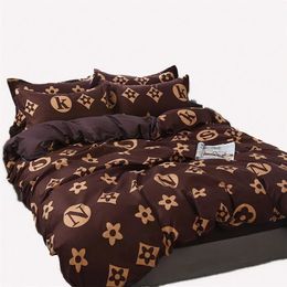 sets Bedding Set Bed Linen Duvet Cover and Pillowcase Home Flat Sheet Quilt Cover Comforter Case 240x220cm Bedclothes Couple Queen 2204