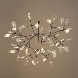 Modern Heracleum Tree Leaf Pendant Light LED Lamp Suspension Lamps Living Room Art Bar Iron Restaurant Home Lighting AL12310N