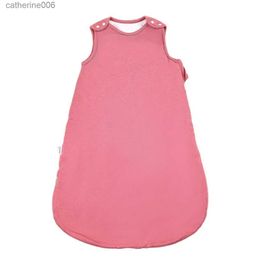 Sleeping Bags HappyFlute Solid Colour Baby Sleep Sack Sleepping Bag Sleeveless Bamboo Cotton Wearable Suit Autumn Soft For Baby ToddlerL231225