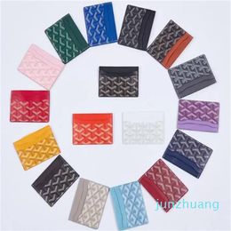 Designer -17 Colours Fashion Card Holders Womens Men Purses With Box Designer Purse Double Sided Credit Cards Coin Mini Wallets235K