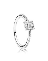 Real 925 Sterling Silver CZ Diamond RING with LOGO Original box Fit P style 18K Gold Wedding Ring Engagement Jewelry for Wo8510339